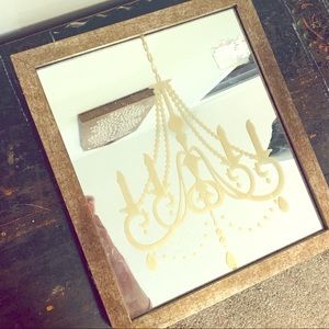 NWT Mirror chandelier wall decor  14”L x 16” H